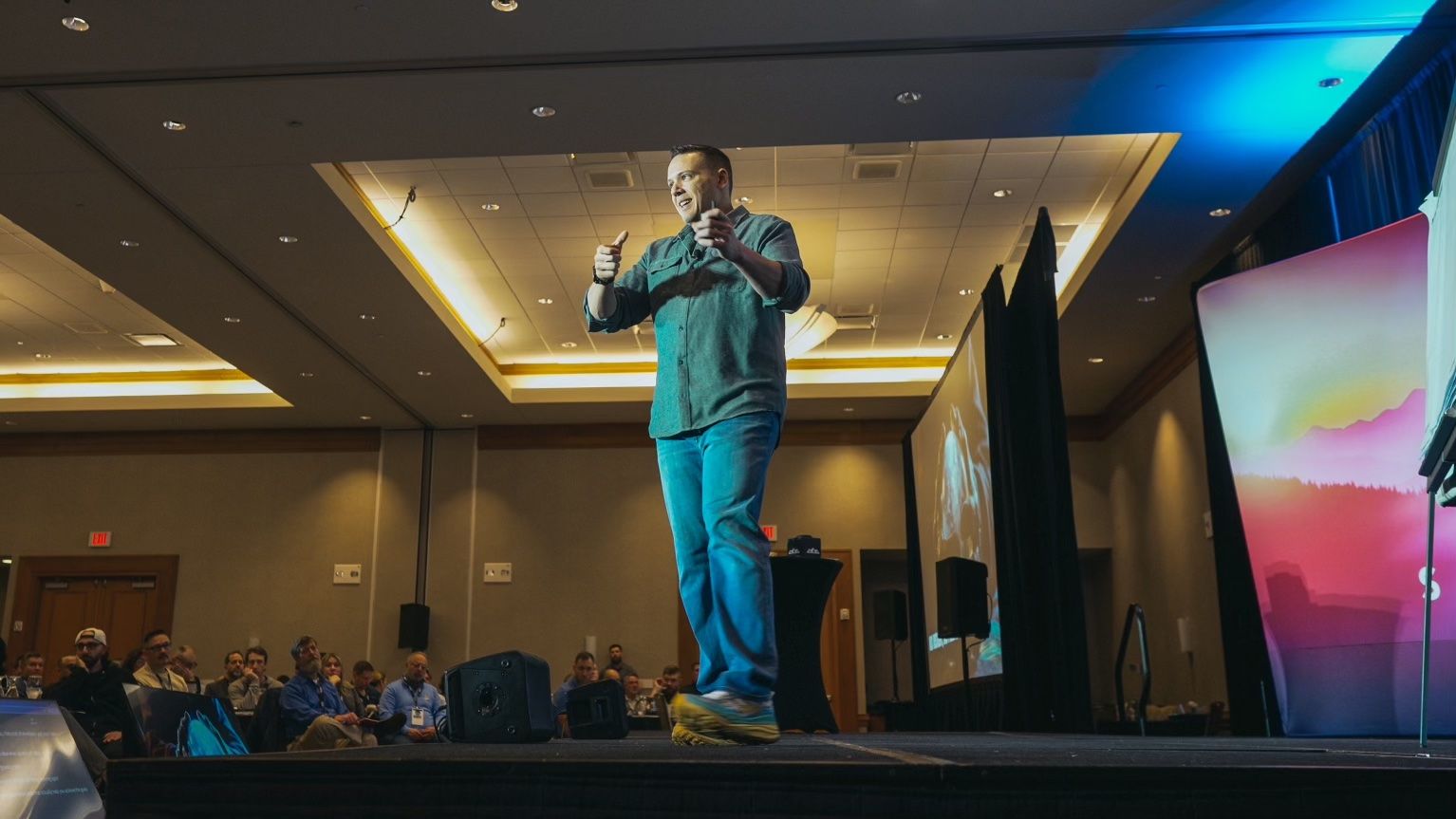 Matt Verlaque on stage